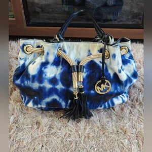 Michael Kors Blue Tie-Dye Tote Bag